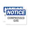 Signmission Compressed Gas OSHA Notice Sign, Plastic, 14in W x 10in L, 2PK OS-2PACK-NS-P-1014-L-10752 - alternate 1